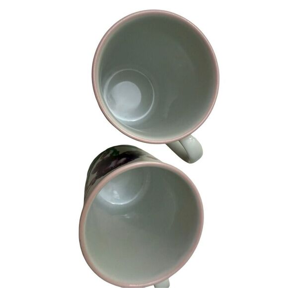 Set of 2 Gorgeous Royal Iris Potpourri Press coffee mug 1992 vintage - Picture 4 of 6